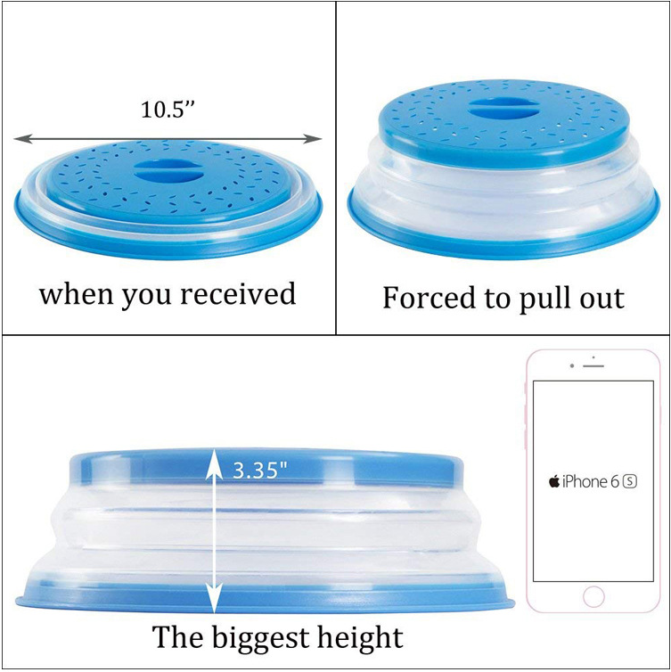 Collapsible Microwave Food Splash Cover