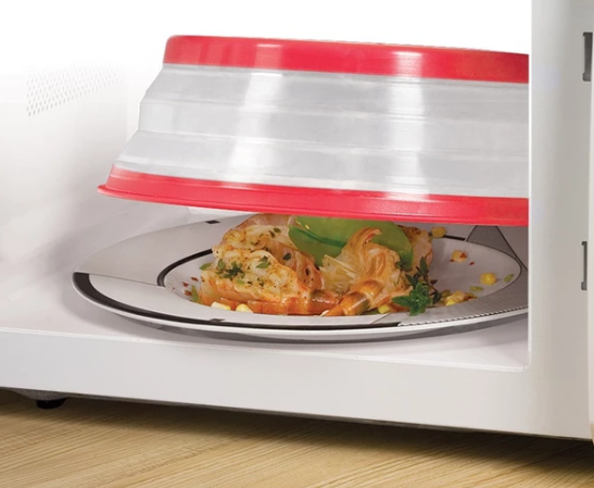 Collapsible Microwave Food Splash Cover